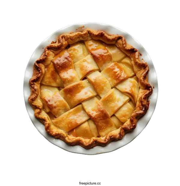 [Transparent Background PNG]Freshly Baked Pie in a White Dish