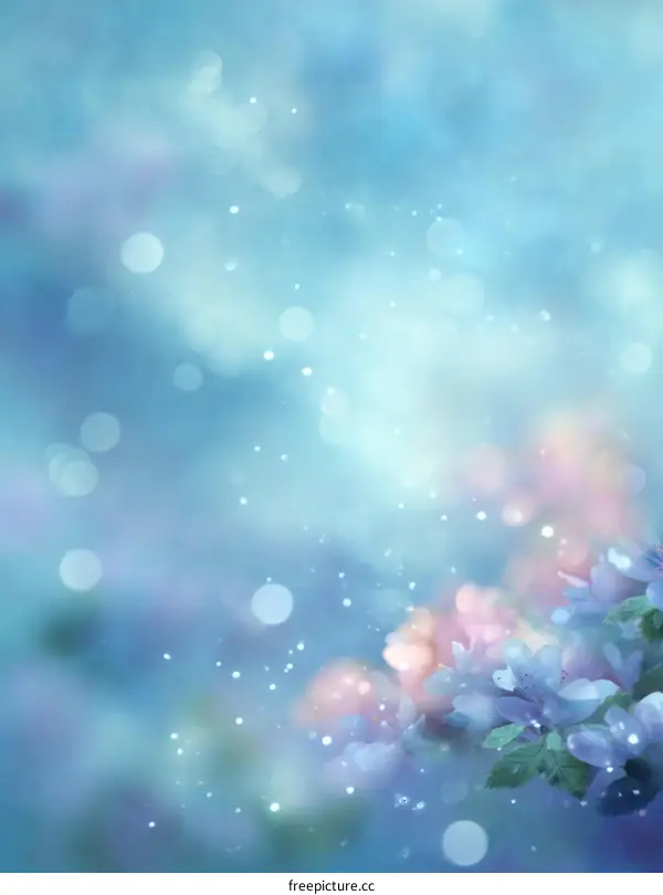 Soft Pastel Spring Flowers Background