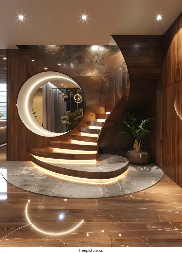 Staircase in a modern house