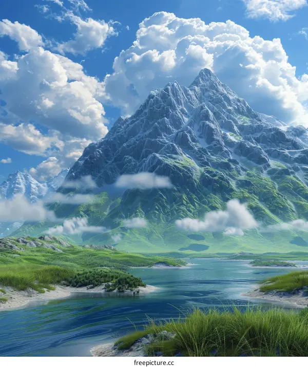 Majestic Mountain Scenery with a Serene Lake