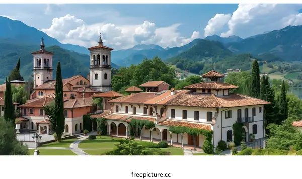 An Italian Villa with a View of the Mountains