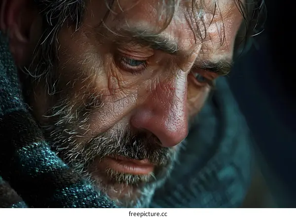 Portrait of an old man with a beard