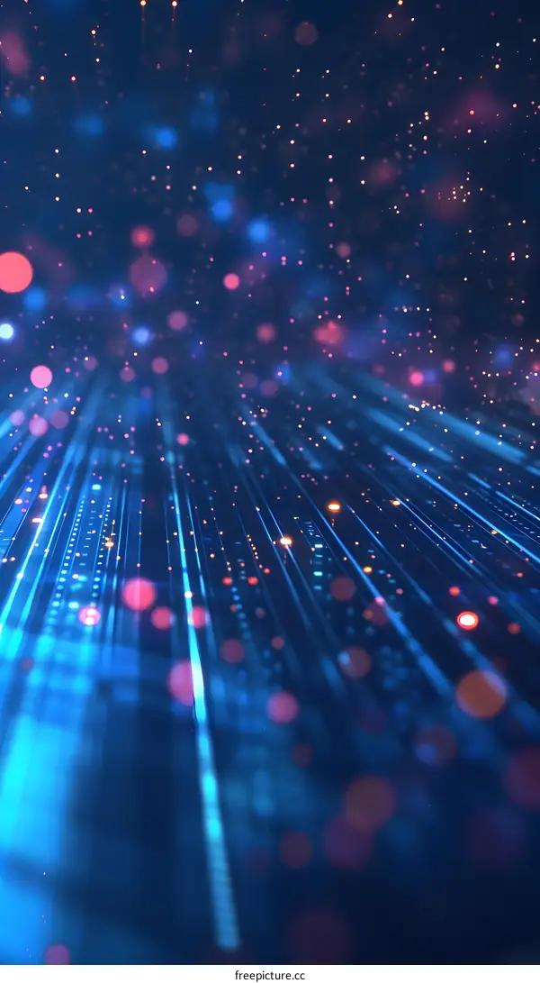 Abstract Blue And Pink Lights Background