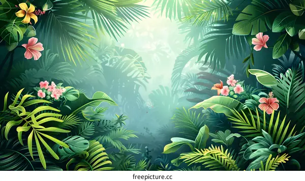 郁郁葱葱的热带雨林