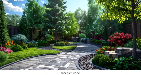 Garden landscape design renderings