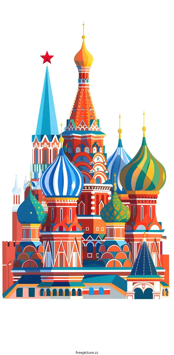 Saint Basil Cathedral Illustration