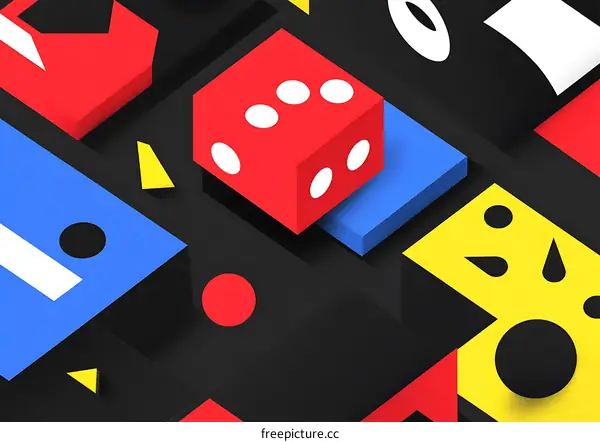 Abstract Geometric Dice Pattern Background