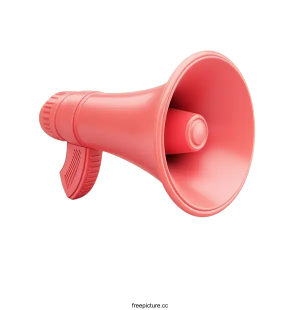 [Transparent Background PNG]Pink Megaphone Illustration
