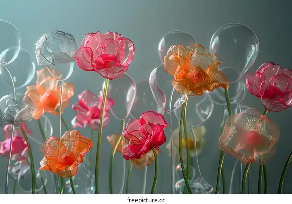 Colorful and Clear Flower Garden