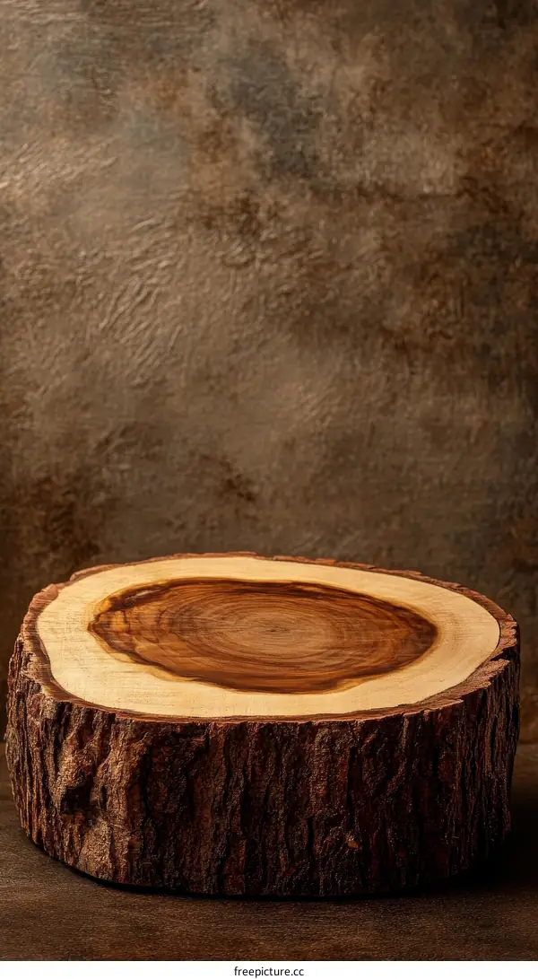 Wooden Cutting Board Slice Rustic Style