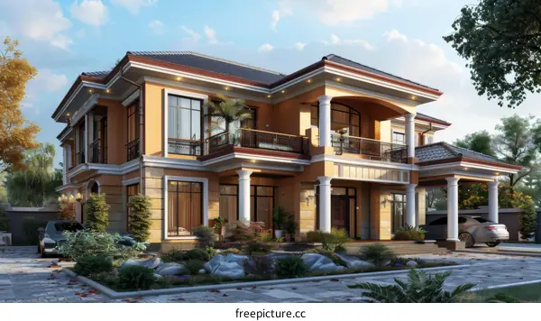 Elegant Luxury Mansion Exterior Design