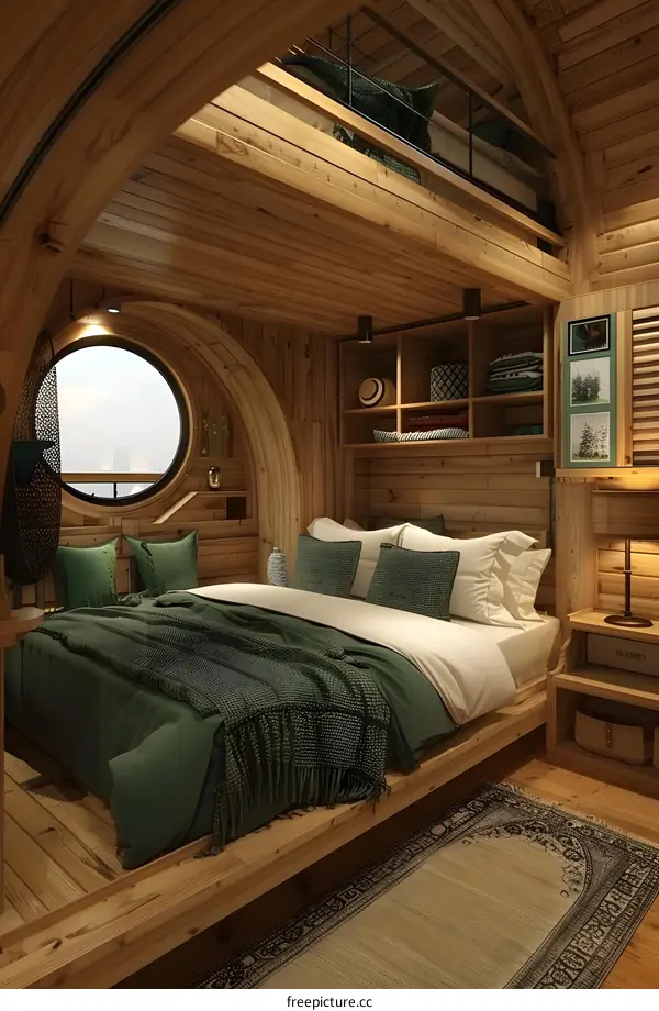 Cozy Wooden Bedroom Interior Design