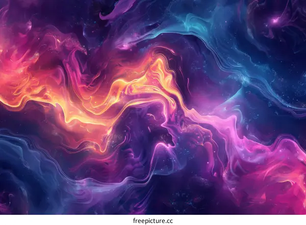 Colorful Nebula in Deep Space