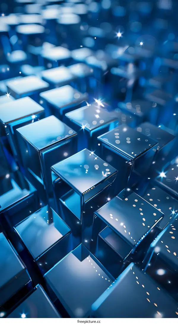 Blue cubes background