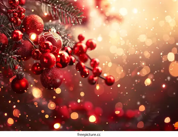 Red and Gold Christmas Decorations for a Festive Holiday Atmosphere