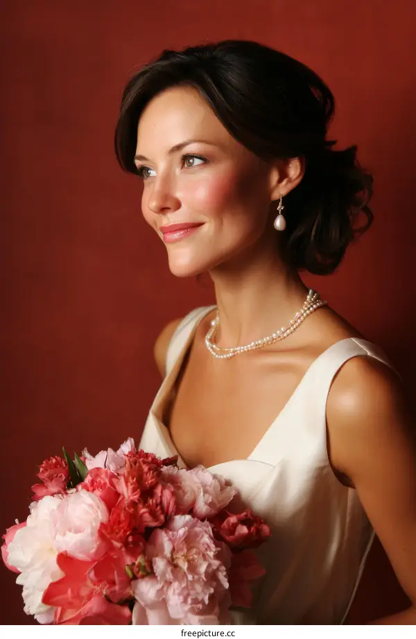 Elegant Bride with a Romantic Bouquet
