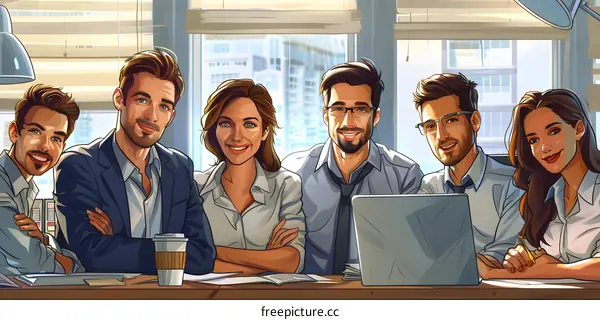 Diverse Business Team Smiling at a Meeting