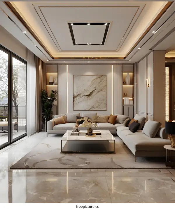 Modern minimalist living room