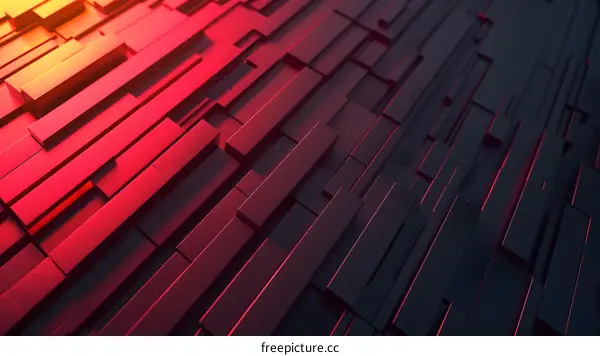 Abstract Red and Black Geometric Pattern