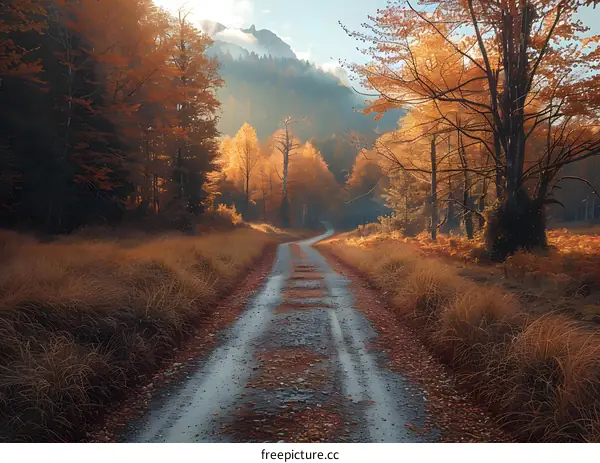 Country road in autumn