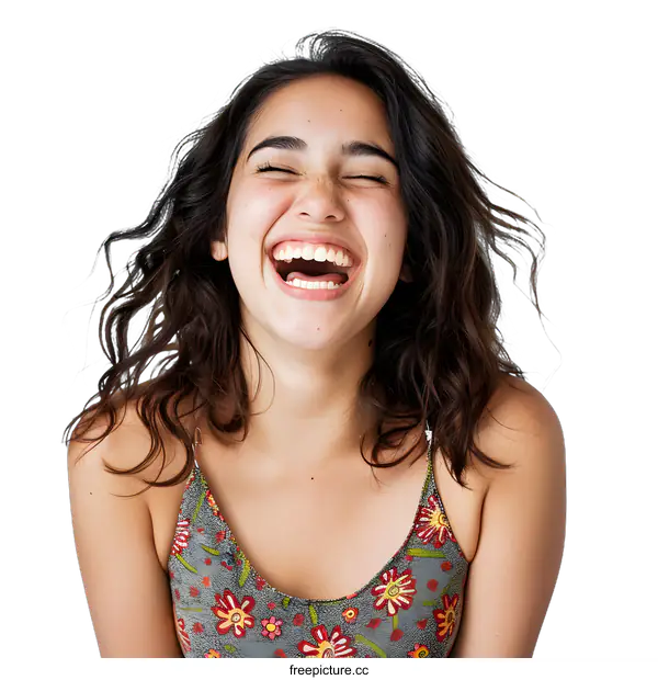[Transparent Background PNG]Portrait of a Young Woman Smiling