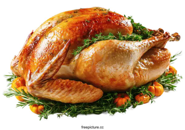 [Transparent Background PNG]Roasted Turkey for Thanksgiving Dinner