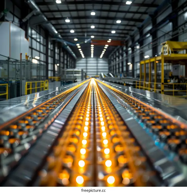Metal Sheet Production Line in a Factory