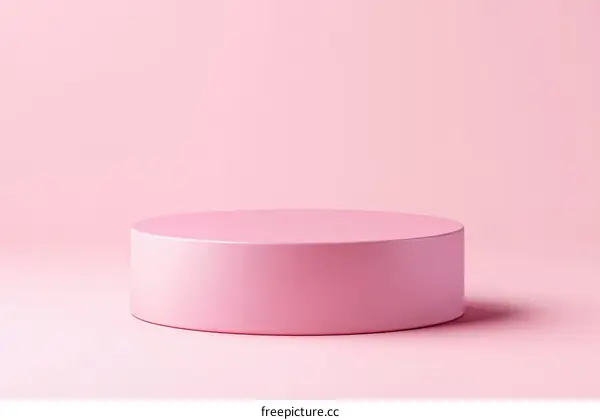 Pink Round Display Podium for Products
