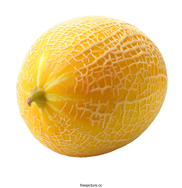 [Transparent Background PNG]Yellow melon isolated on white background