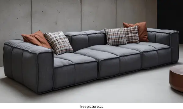 Modern Modular Sofa with Cushions