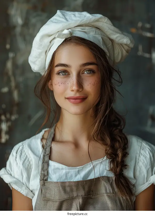 Portrait of a Contemplative Young Woman