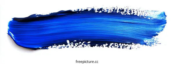 Abstract Blue Paint Stroke Art