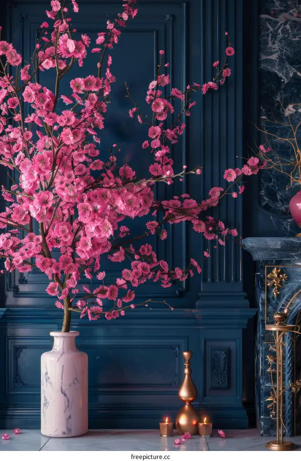 Pink Blossom Decorated Interior Design