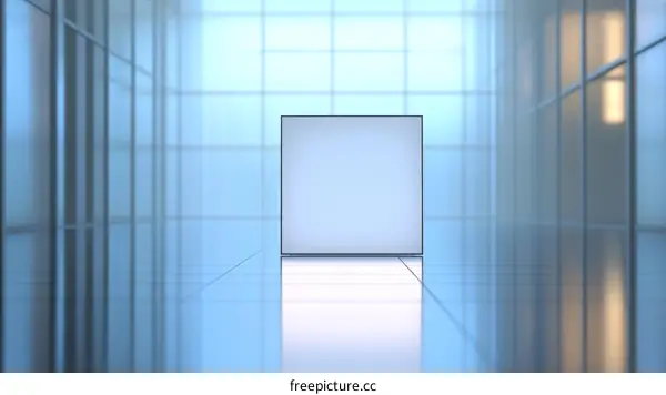 Empty Modern Office Lobby Display