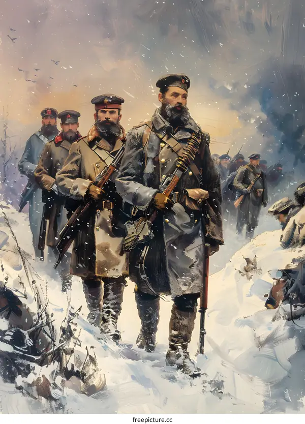 Russian soldiers in the Russo-Japanese War