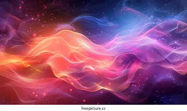 Iridescent Nebula: Cosmic Energy Flow