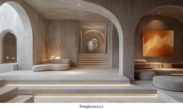 Modern Minimalist Concrete Interior Design