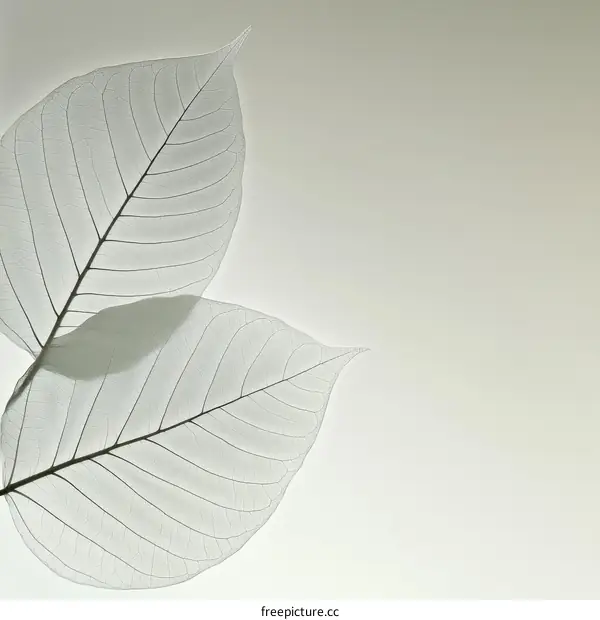 Delicate Transparent Leaves Background