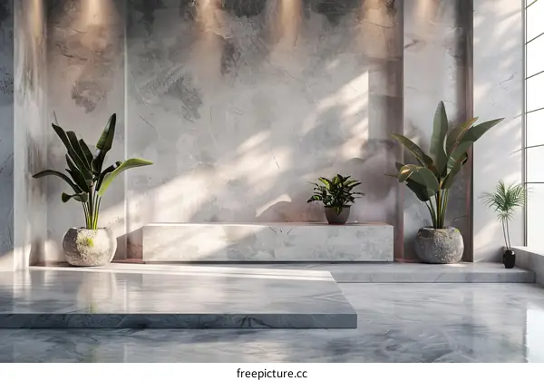 Modern Minimalist Interior Design with Plants