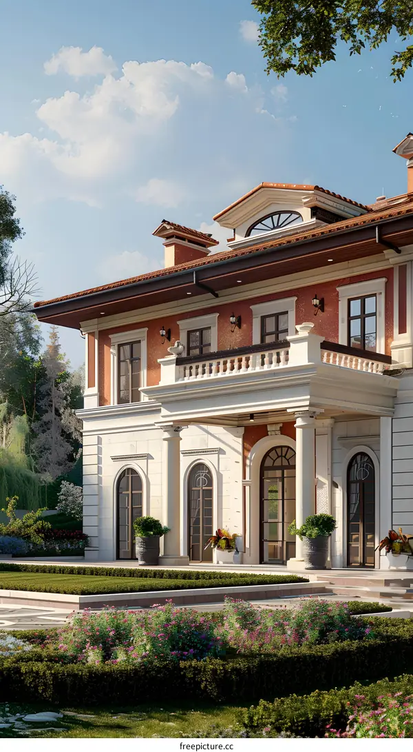 Elegant European Style Villa Exterior