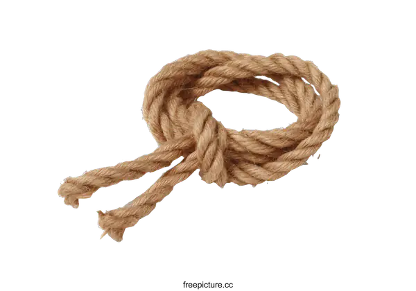 [Transparent Background PNG]Natural Jute Rope Tied in a Circle