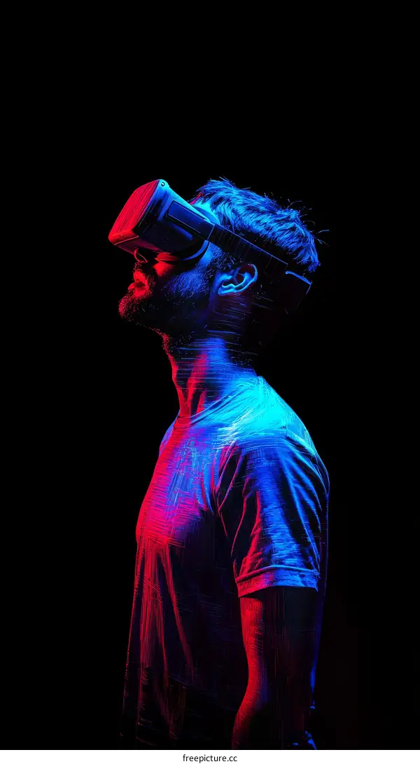 Virtual Reality Experience with Vivid Color Contrast