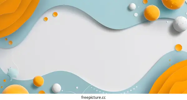 Abstract Blue and Orange Paper Cut Background