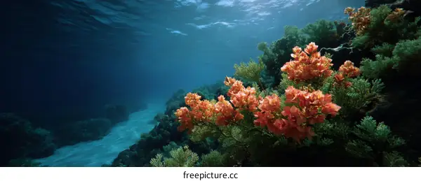 Underwater Coral Reefs with Vibrant Coral