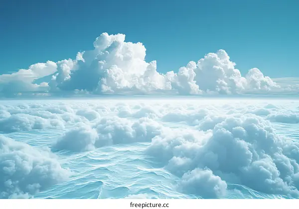 above the cloudscape with a sea of clouds below