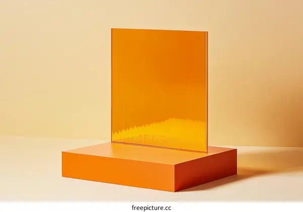 Orange Geometric Display Stand