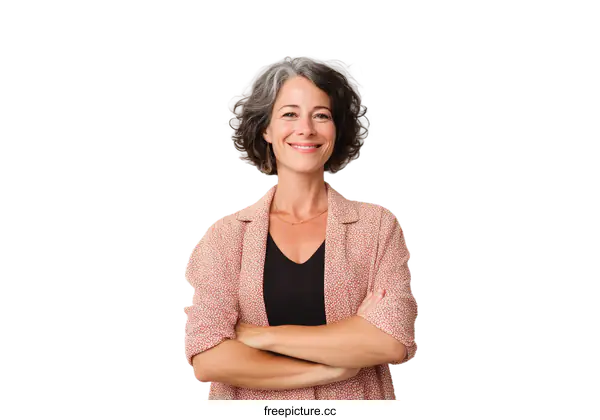 [Transparent Background PNG]Confident Woman Portrait Business Style