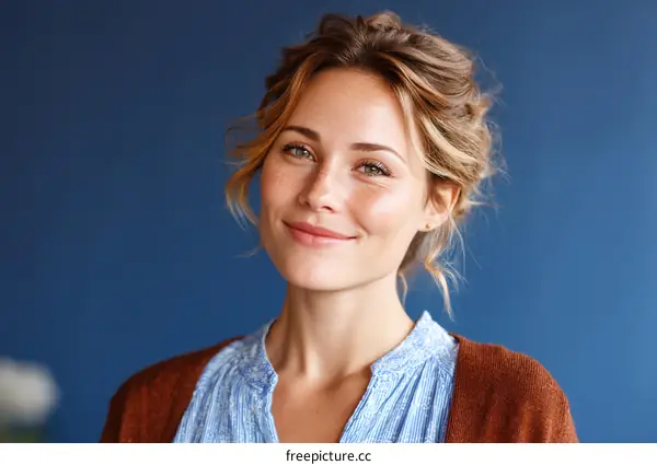 Close-up Portrait of a Caucasian Woman