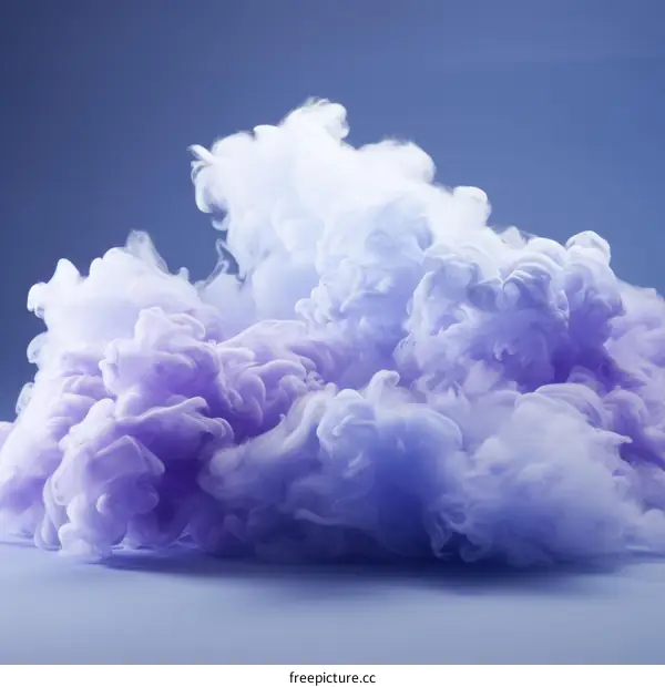 Colorful, Abstract Smoke on Bluish Background