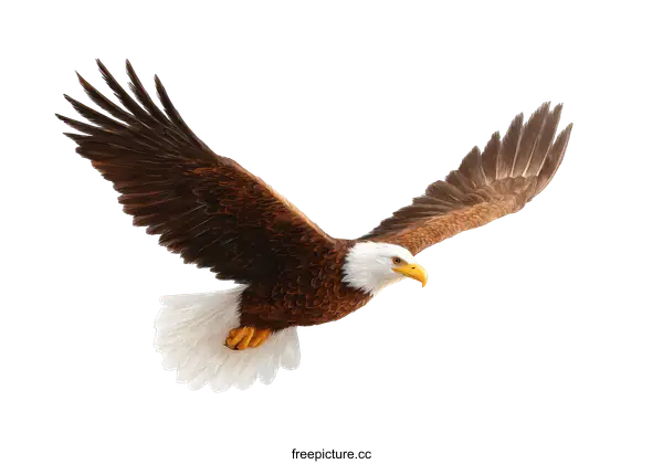 [Transparent Background PNG]Majestic Eagle Soaring High Above